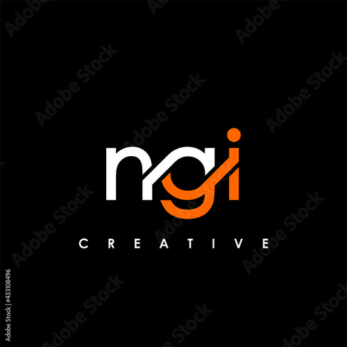 NGI Letter Initial Logo Design Template Vector Illustration photo