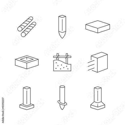 Set line icons of foundation