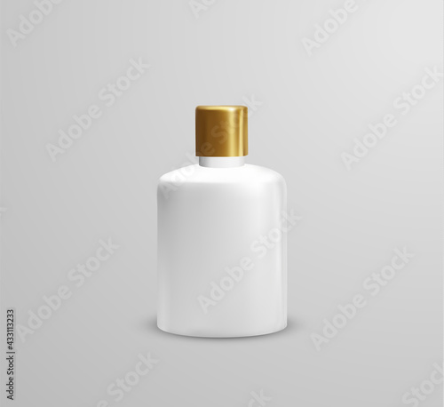 Cosmetics or hand sanitizer bottle mockup. Vector eps10