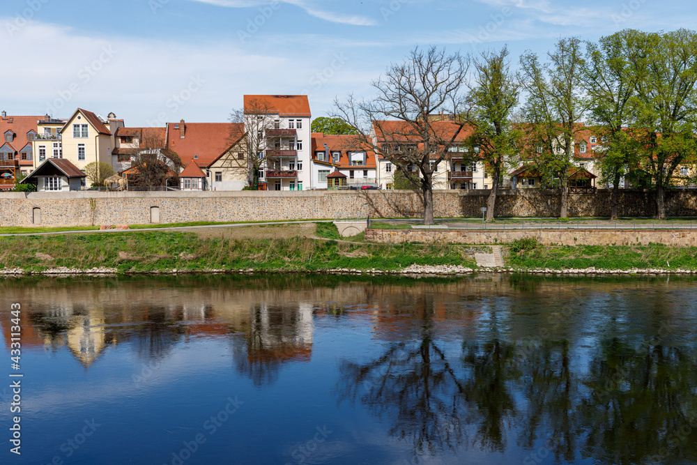 Grimma, Saxony, Germany- 05 11 2021, the small town on the river Mulde is known as the 