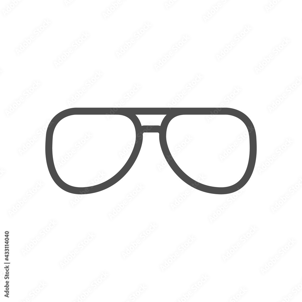 Aviator eyeglasses glyph icon or sunglasses symbol Aviator eyeglasses glyph icon or sunglasses symbol