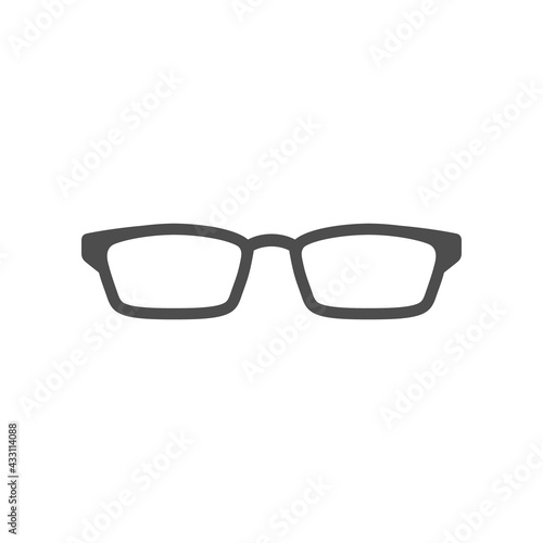 Classic eyeglasses icon or spectacle frame silhouette i