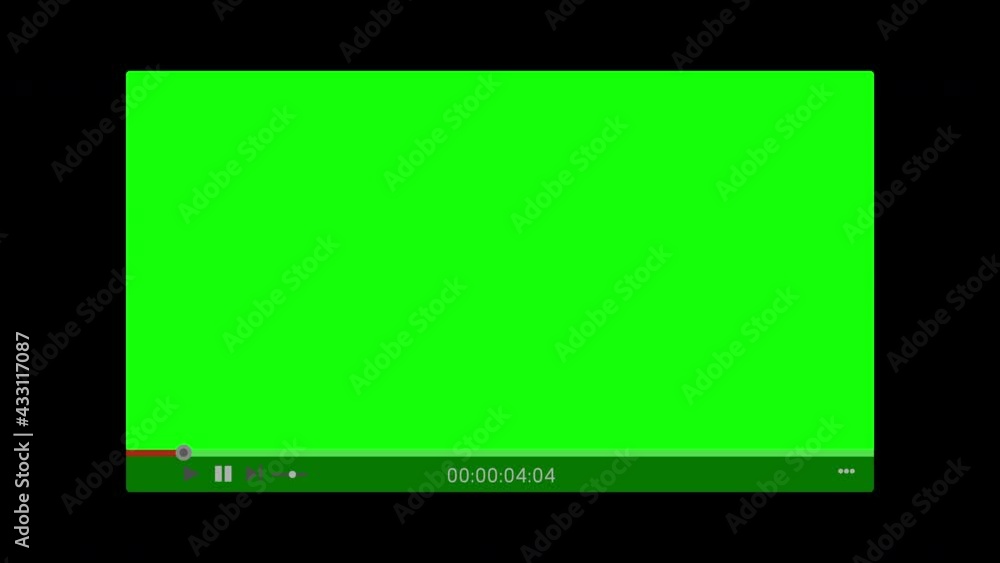 One Minute Video Player with Timer and Play Button Animation on Green Screen One Minute Video Player with Timer and Play Button Animation on Green Screen