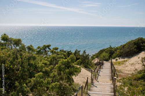 Fantastic view of a beach in Italy with sand and sea. © Mario
