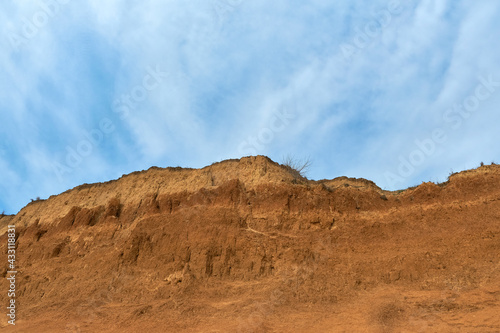 Panorama view of the sandstone formation, the rocky cliffs
