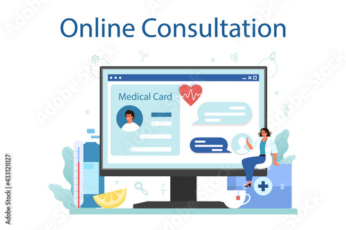Physician or general healthcare doctor online service or platform © inspiring.team
