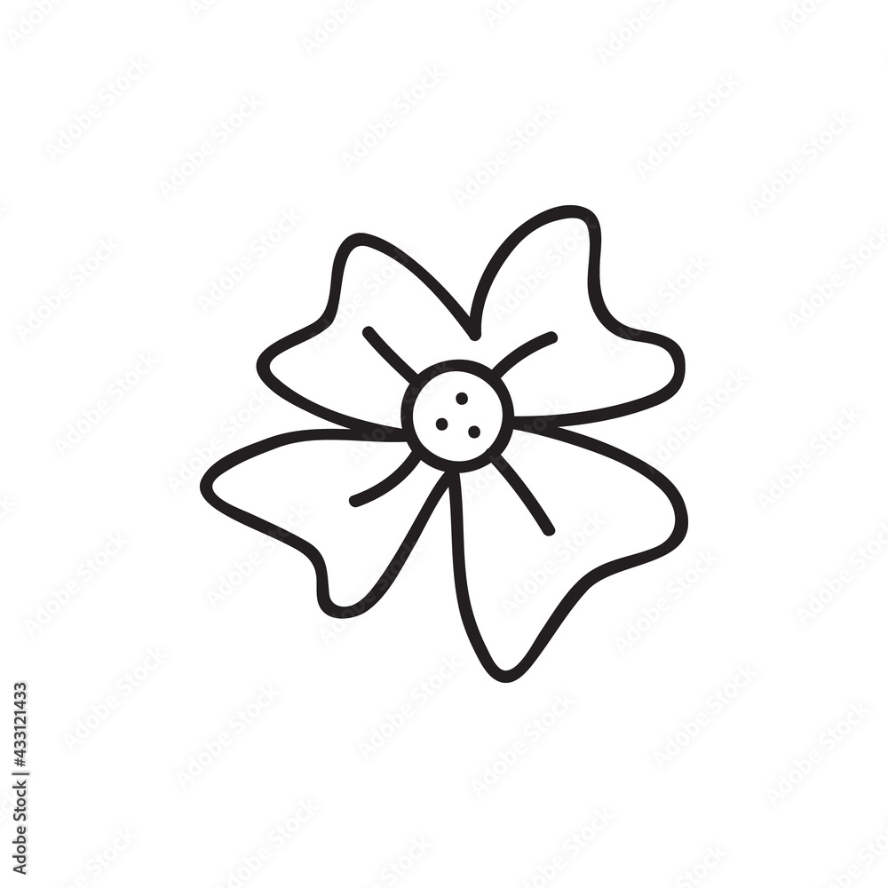Flower cute simple vector icon hand drawing Flower cute simple vector icon hand drawing