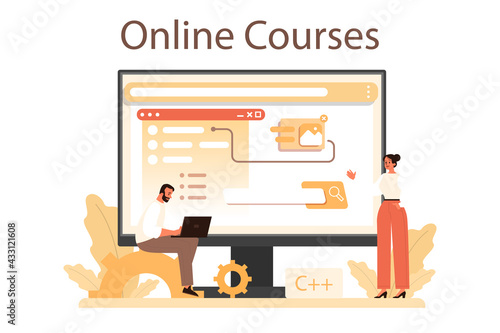 Website development online service or platform. Support and development