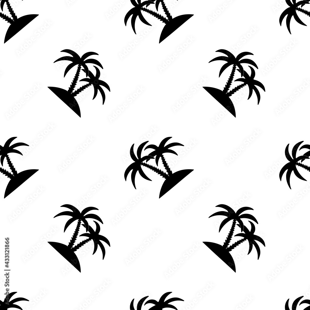 Fototapeta premium Seamless pattern with palm trees.