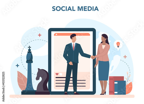 Politician online service or platform. Political party program building