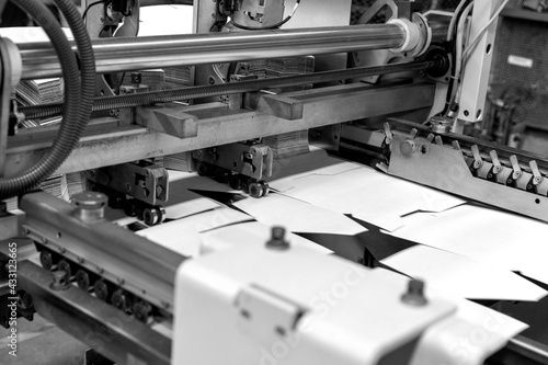Printing processes industry. Black and white