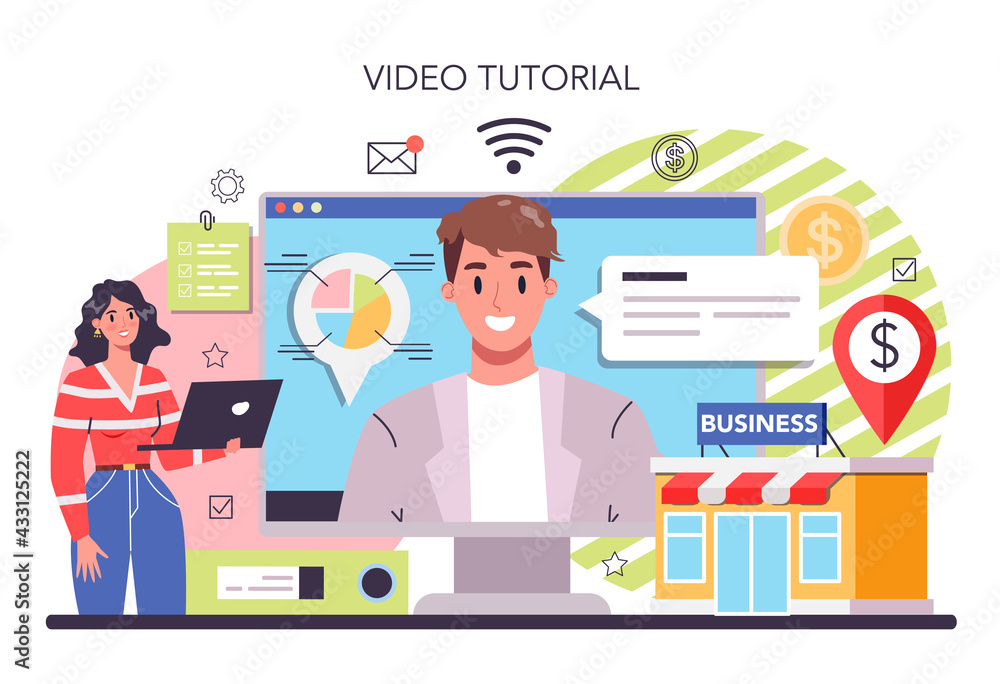 Business mechanism online service or platform. Idea of money increase Business mechanism online service or platform. Idea of money increase