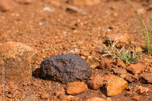 Tableau sur toile Natural Solid Magnetite Iron Ore Lump, South Africa