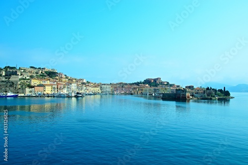 Italy-view from the ferry on town Portoferraio on the island of Elba © bikemp