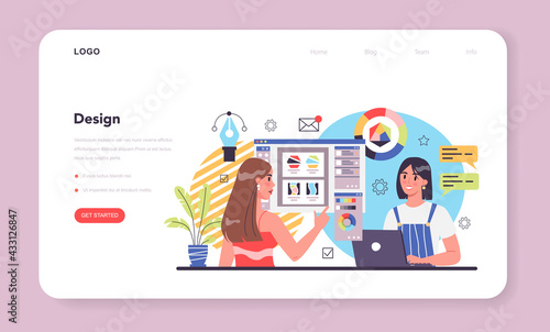 New company, trade mark registration web banner or landing page