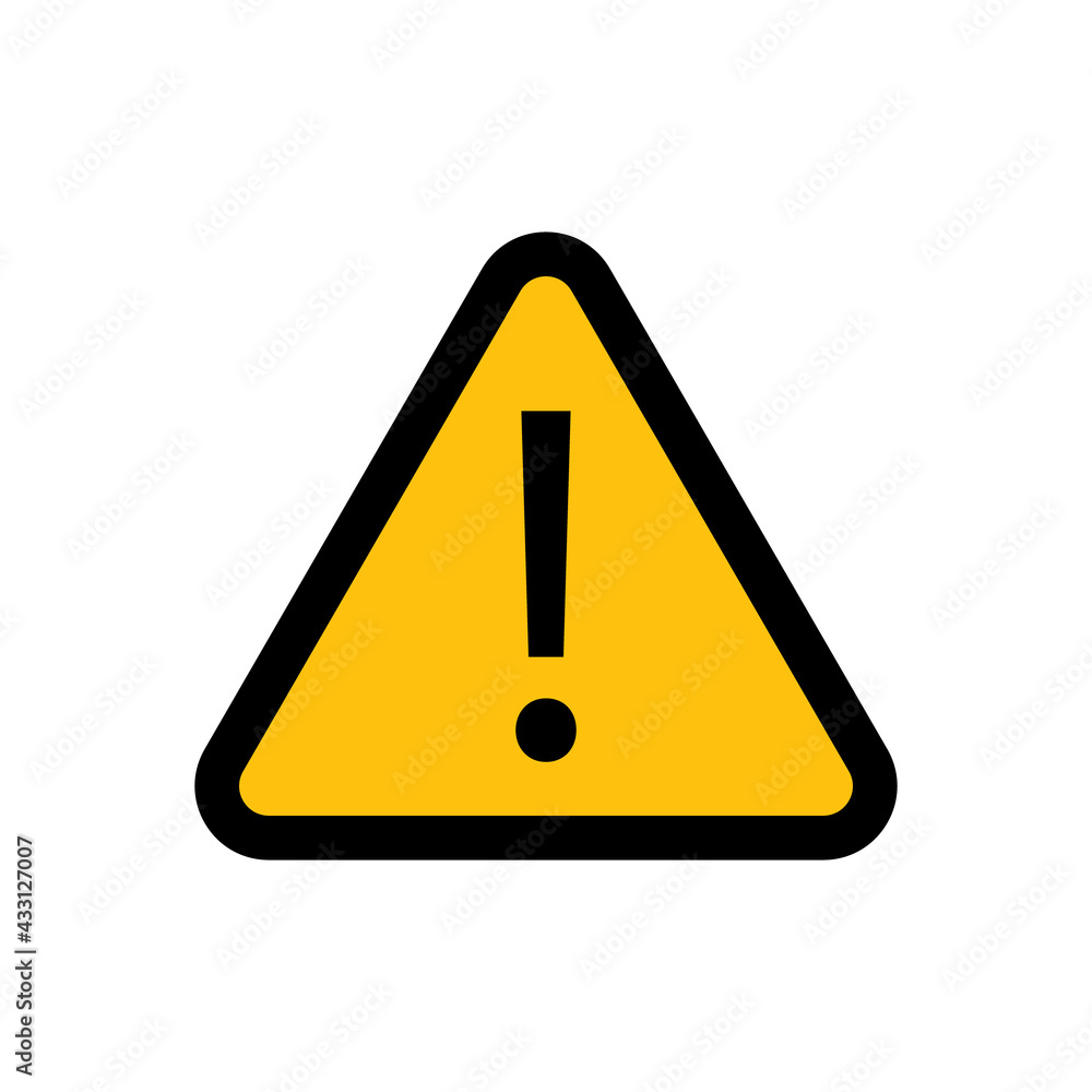 Alert icon. Danger symbol. Flat Vector illustration attention sign with exclamation mark icon. Risk sign. Alert icon. Danger symbol. Flat Vector illustration attention sign with exclamation mark icon. Risk sign.