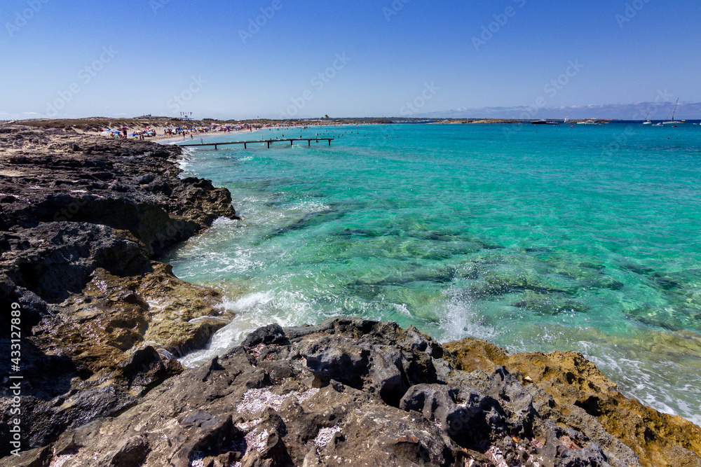 Ses Illetes beach in Formentera (Spain)