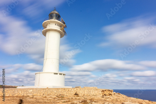 Lighthouse in cape Barbaria in Formentera  Spain 