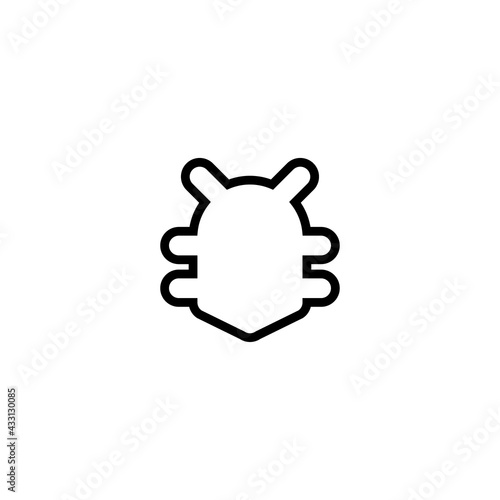 Insect line icon. Simple style fumigation company big sale poster background symbol. Logo design element. T-shirt printing. Vector for sticker.