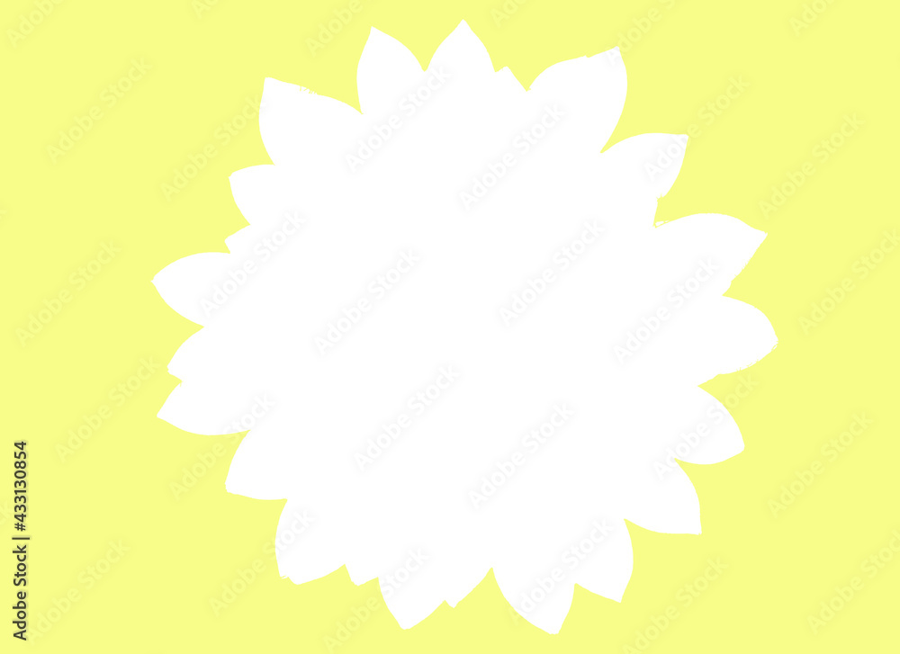 The drawing is white on a yellow background. The drawing is white on a yellow background.