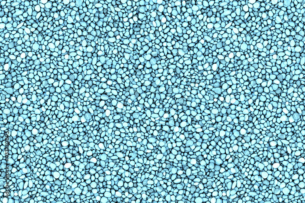 Obraz premium blue gravel stones backdrop texture background pattern