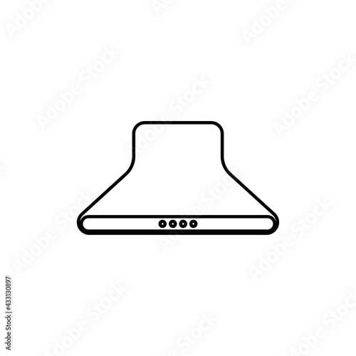 Extractor hot line icon. Simple style aspirator fun big sale poster background symbol. Aspirator text frame. Logo design element. T-shirt printing. Vector for sticker.