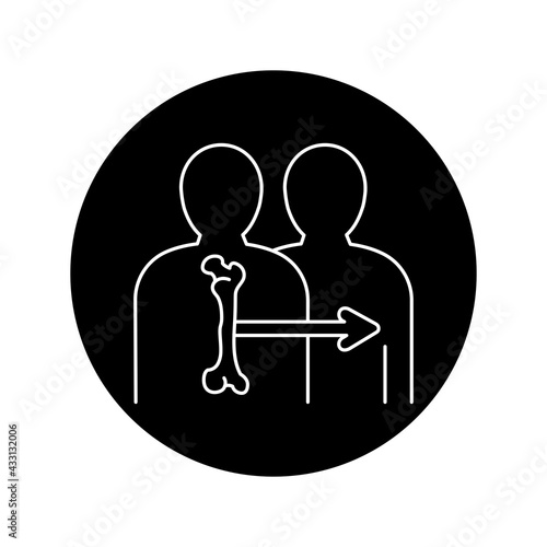 Heart transplant color line icon. Eating show. Autonomous sensory meridian response, sound waves as a symbol of enjoying sounds. Editable stroke.
