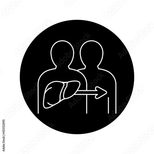 Liver transplant color line icon. Eating show. Autonomous sensory meridian response, sound waves as a symbol of enjoying sounds. Editable stroke.