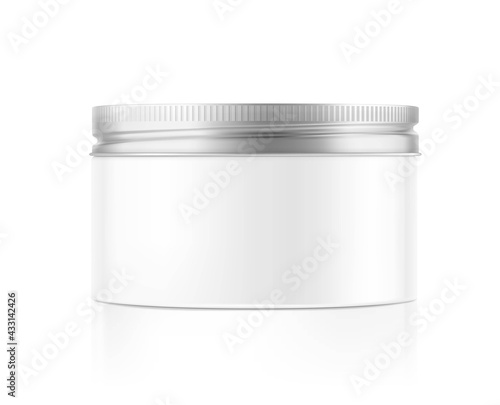 Blank cosmetic package container for creme. Vector illustration isolated on white background. Can be use for your design, advertising, promo and etc. EPS10.	