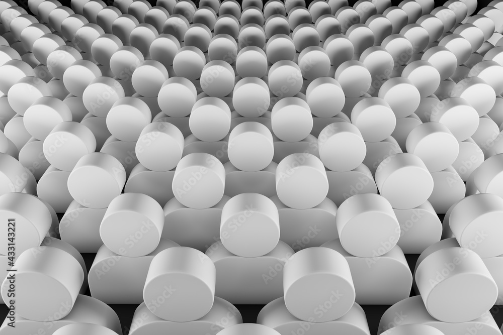 Obraz premium Be Equal, Crowd in White Condition 