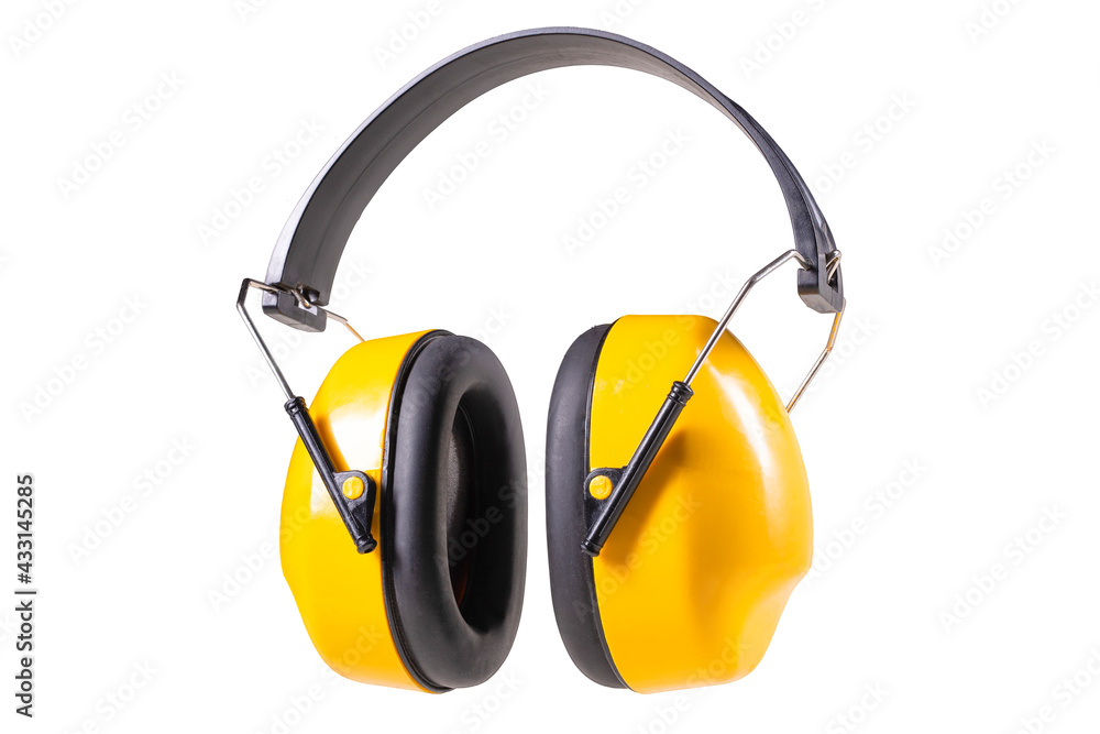 Hearing protection for mechanics and construction workers. Personal  protective accessories used in factories. Stock Photo | Adobe Stock