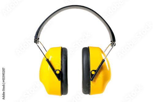 Hearing protection for mechanics and construction workers. Personal protective accessories used in factories.