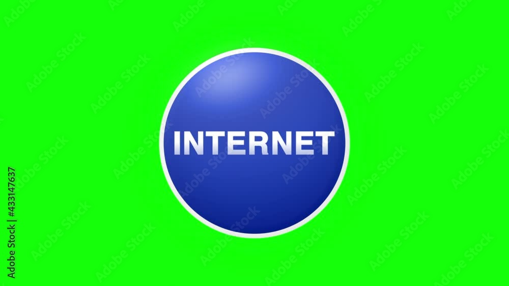 Internet Button Click Animation on Black Background and Green Screen Internet Button Click Animation on Black Background and Green Screen
