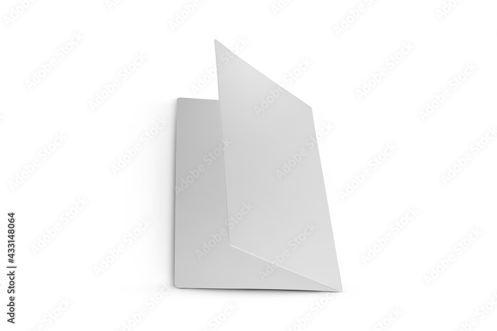 Blank brochures isolated on white background