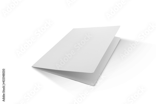 Blank brochures isolated on white background