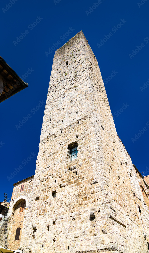 Fototapeta premium Tower of San Gimignano town in Tuscany, Italy