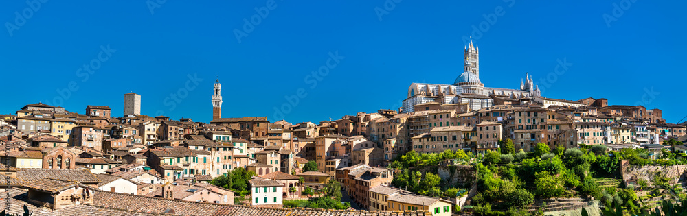 Fototapeta premium View of the medieval city of Siena in Italy