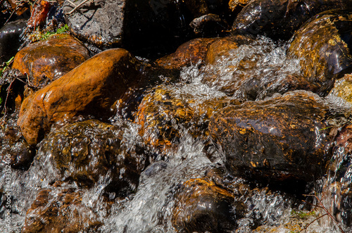 water and stones