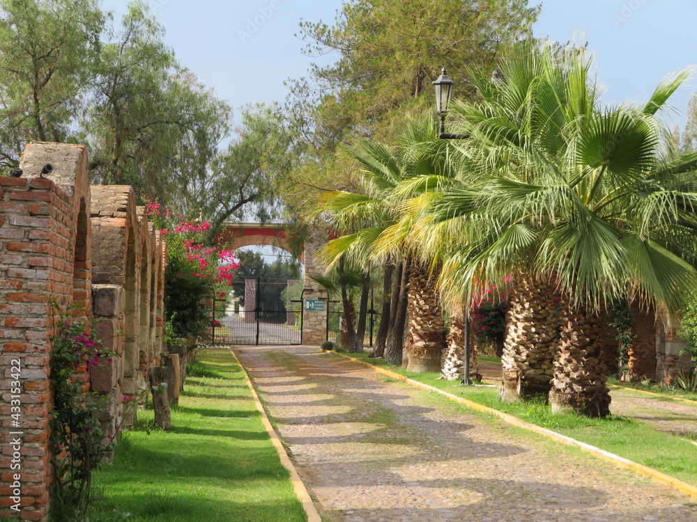 Entrance to Mexican hacienda, archway