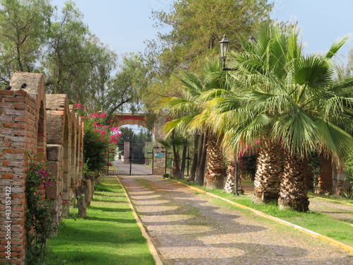 Entrance to Mexican hacienda, archway