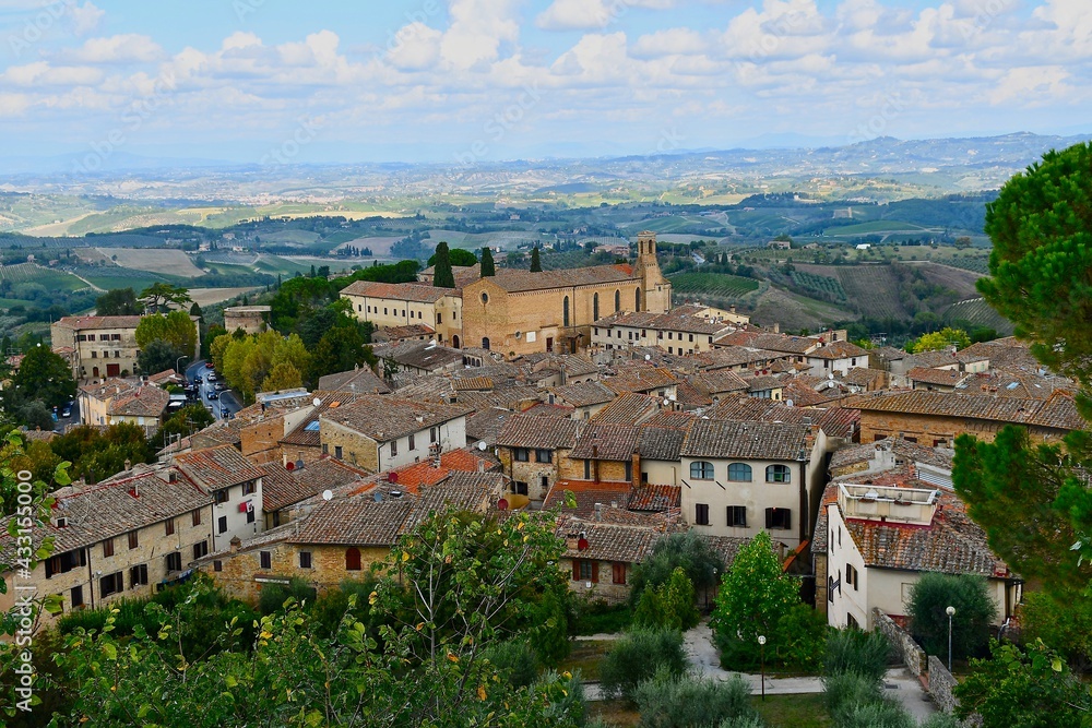 Multepulciano Aerial View in Tuscany