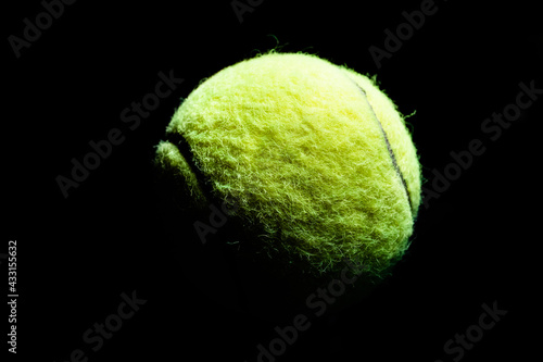 High Contrast Isolated Tennis Ball in Shadow