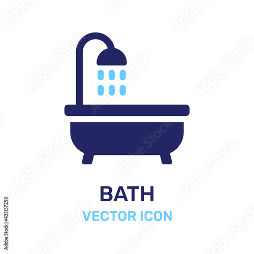 Hygiene bath shower vector icon