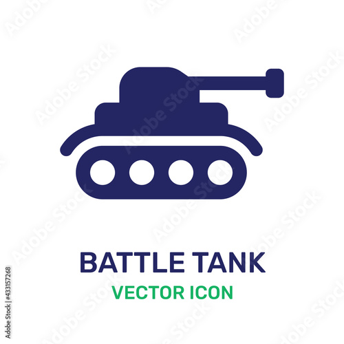 Battle, artillery, military tank icon.