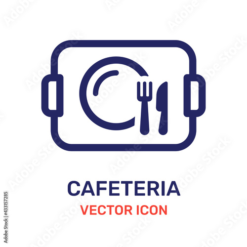 Meal in cafeteria icon