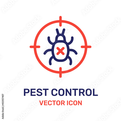 Pest Control icon on red target