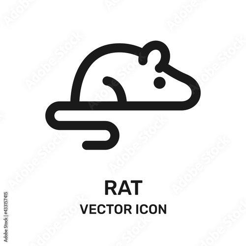 Rat icon vector