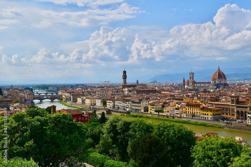 Panorama of Florence Italy from the Piazzale Michelangelo