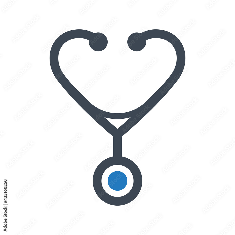 Stethoscope icon, vector and glyph Stethoscope icon, vector and glyph