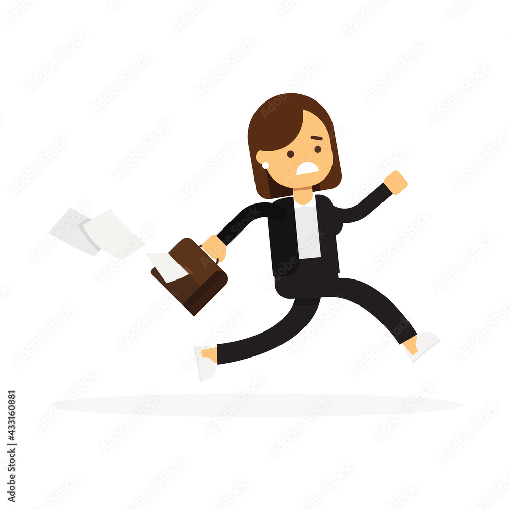 Business woman Running Late Business woman Running Late